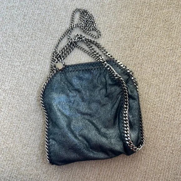 Stella McCartney | Bags | Navy Metallic Silver Falabella Mini Tote  